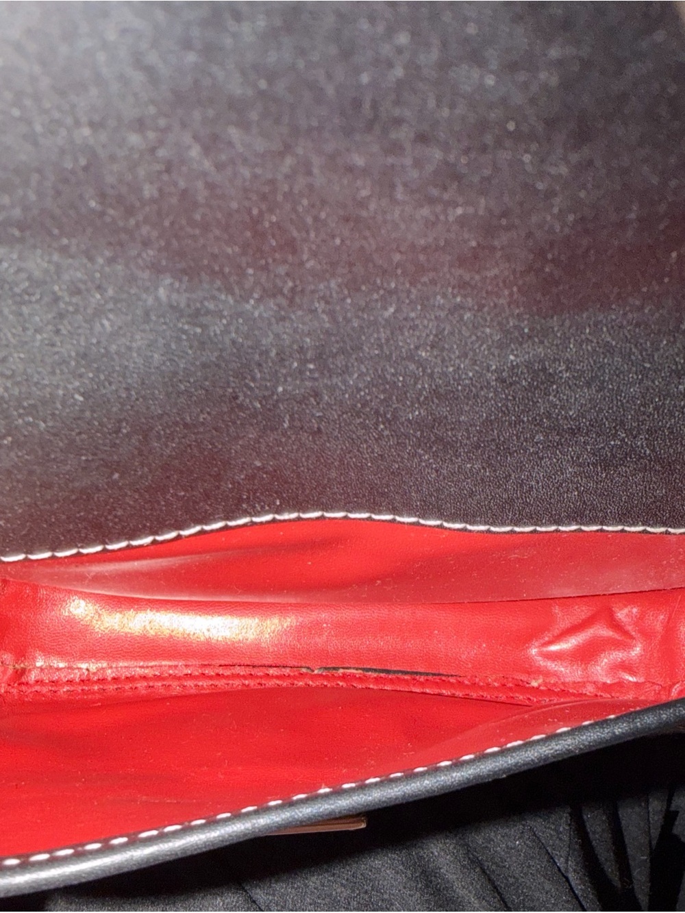 Dooney & Bourke Black and Tan Signature Clutch with Gold Hardware - Picture 4 of 4